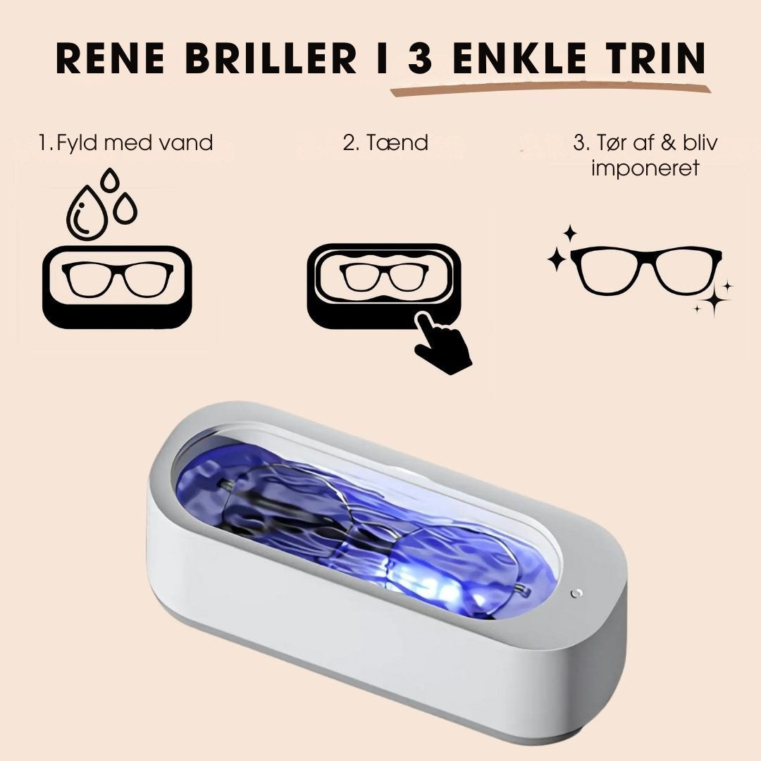 OptiClear® - Se klarere med ultralydsrenseren
