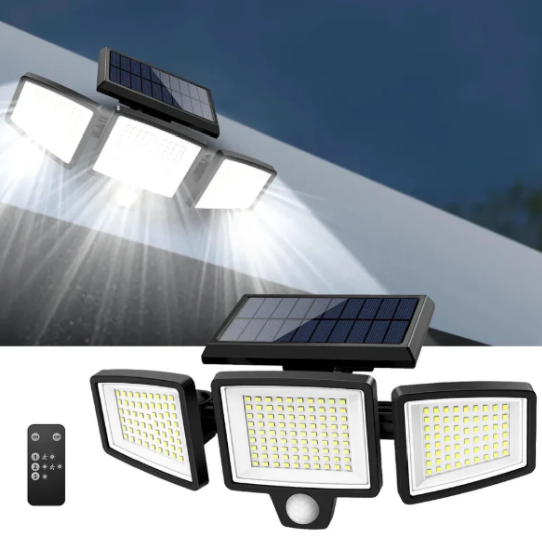 BevægelsesLys™ – Kraftig solcellelampe til udendørs brug med sensor