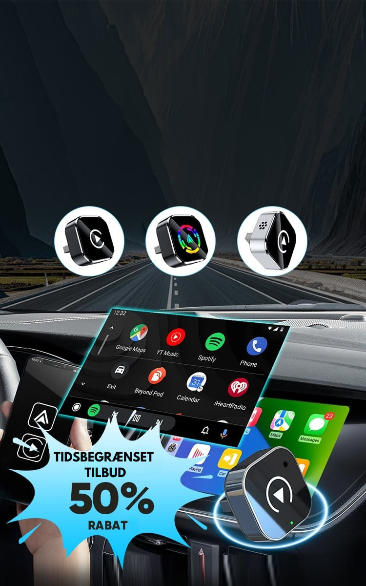AutoLink™ | Trådløs CarPlay & Android Auto