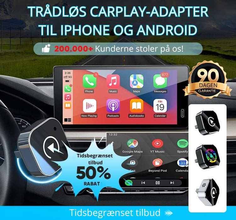 AutoLink™ | Trådløs CarPlay & Android Auto