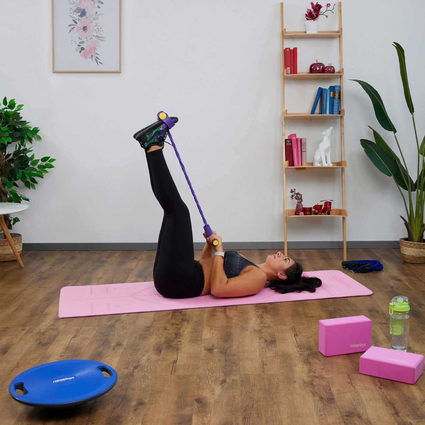 Multifunktionelt Træningsbånd – Modstandsbånd til Helkropstræning med Fodpedal