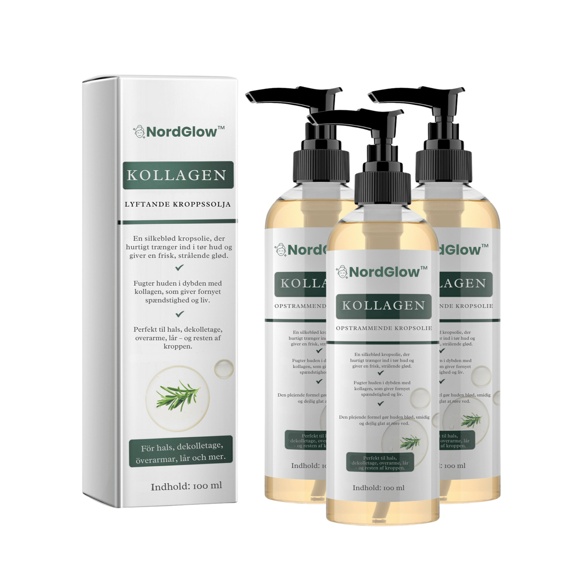 NordGlow™ - Opstrammende kropsolie med kollagenboost