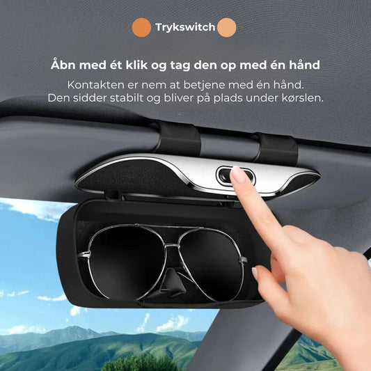 BrilleBox™ – Praktisk og stilfuld brilleholder til bilen