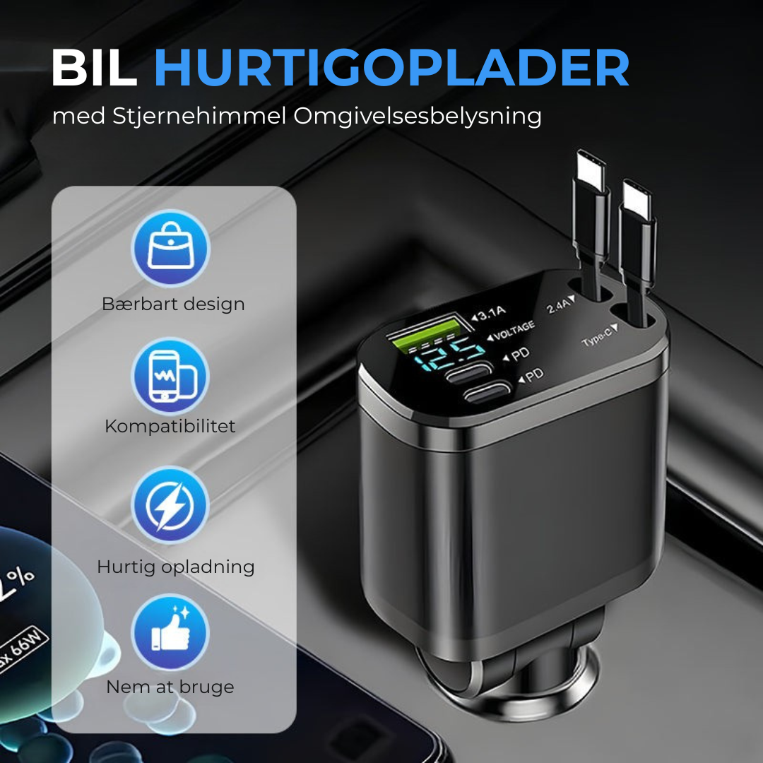 TurboLad™ l Hurtig billader med stjernehimmel-lys