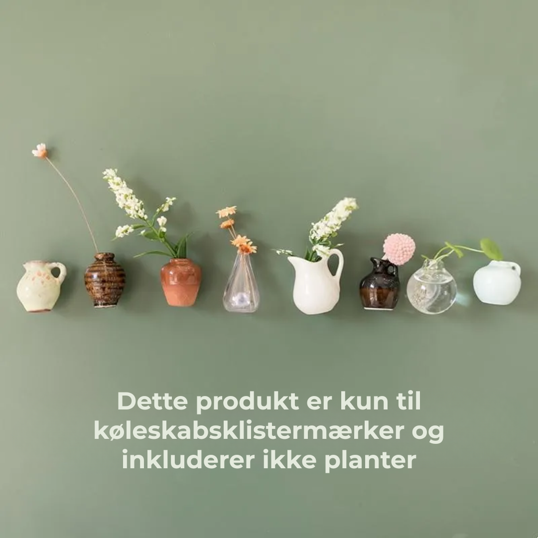 Minivasemagnet™ – Dekorative Keramikmagneter til Hjemmet (Sæt med 8)