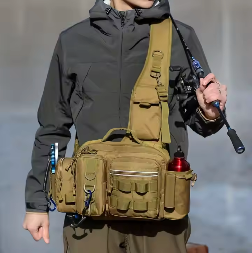 Kompakt Fiskeudstyrstaske – Bærbar Fisketaske til Fiskestænger og Tilbehør