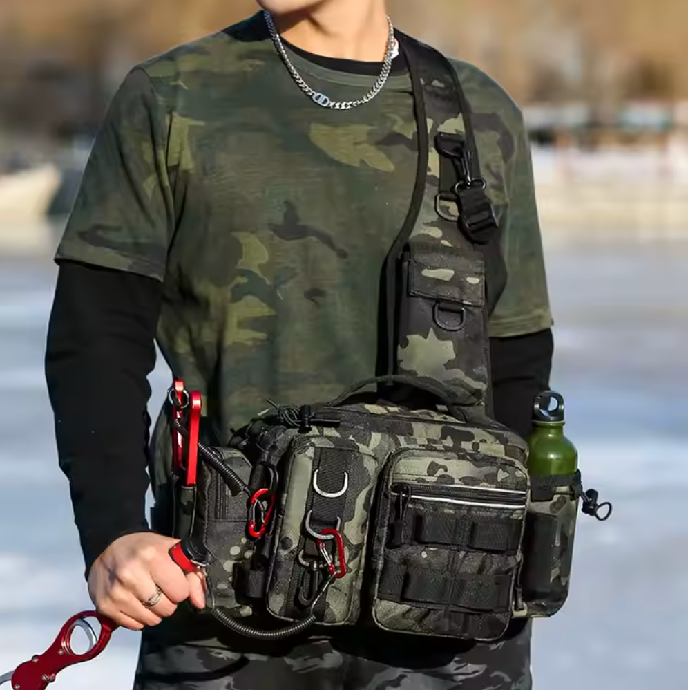 Kompakt Fiskeudstyrstaske – Bærbar Fisketaske til Fiskestænger og Tilbehør