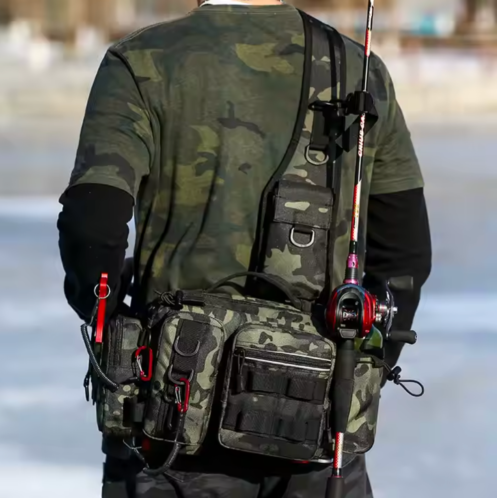 Kompakt Fiskeudstyrstaske – Bærbar Fisketaske til Fiskestænger og Tilbehør