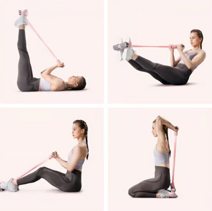 Multifunktionelt Træningsbånd – Modstandsbånd til Helkropstræning med Fodpedal
