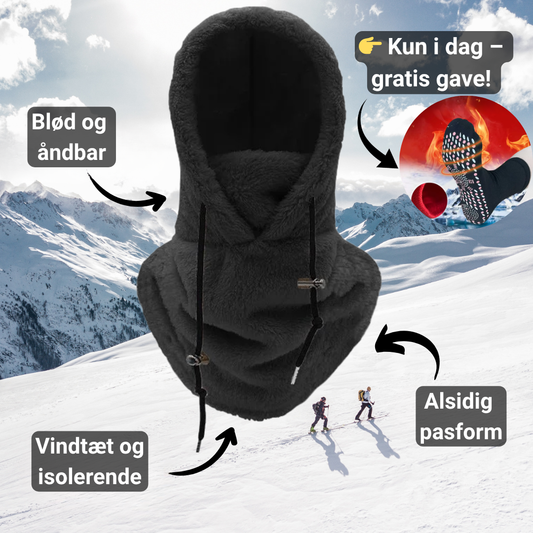 ArcticHood™ - Varm, vindtæt, justerbar fleece-hætte