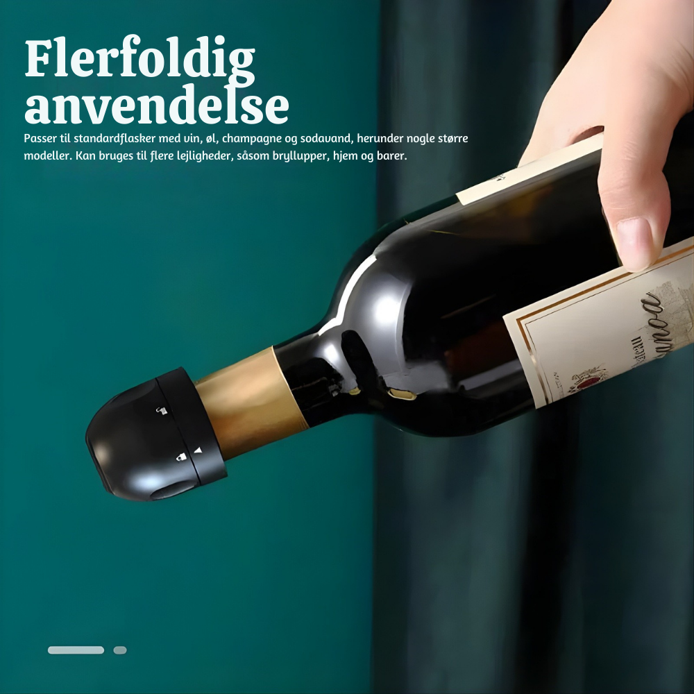 VinoLås™ – Roterende Lufttæt Flaske­forsegler til Vin & Drikkevarer