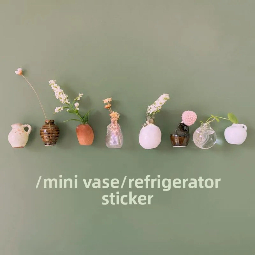 Minivasemagnet™ – Dekorative Keramikmagneter til Hjemmet (Sæt med 8)