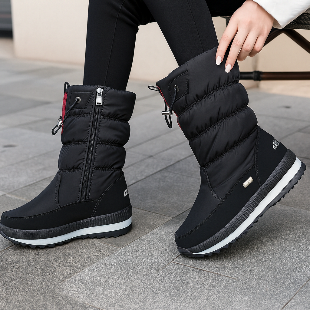 NordBoots™ | Skridsikre og Vandtætte Snestøvler med Fuskepels