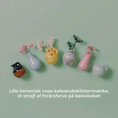 Minivasemagnet™ – Dekorative Keramikmagneter til Hjemmet (Sæt med 8)