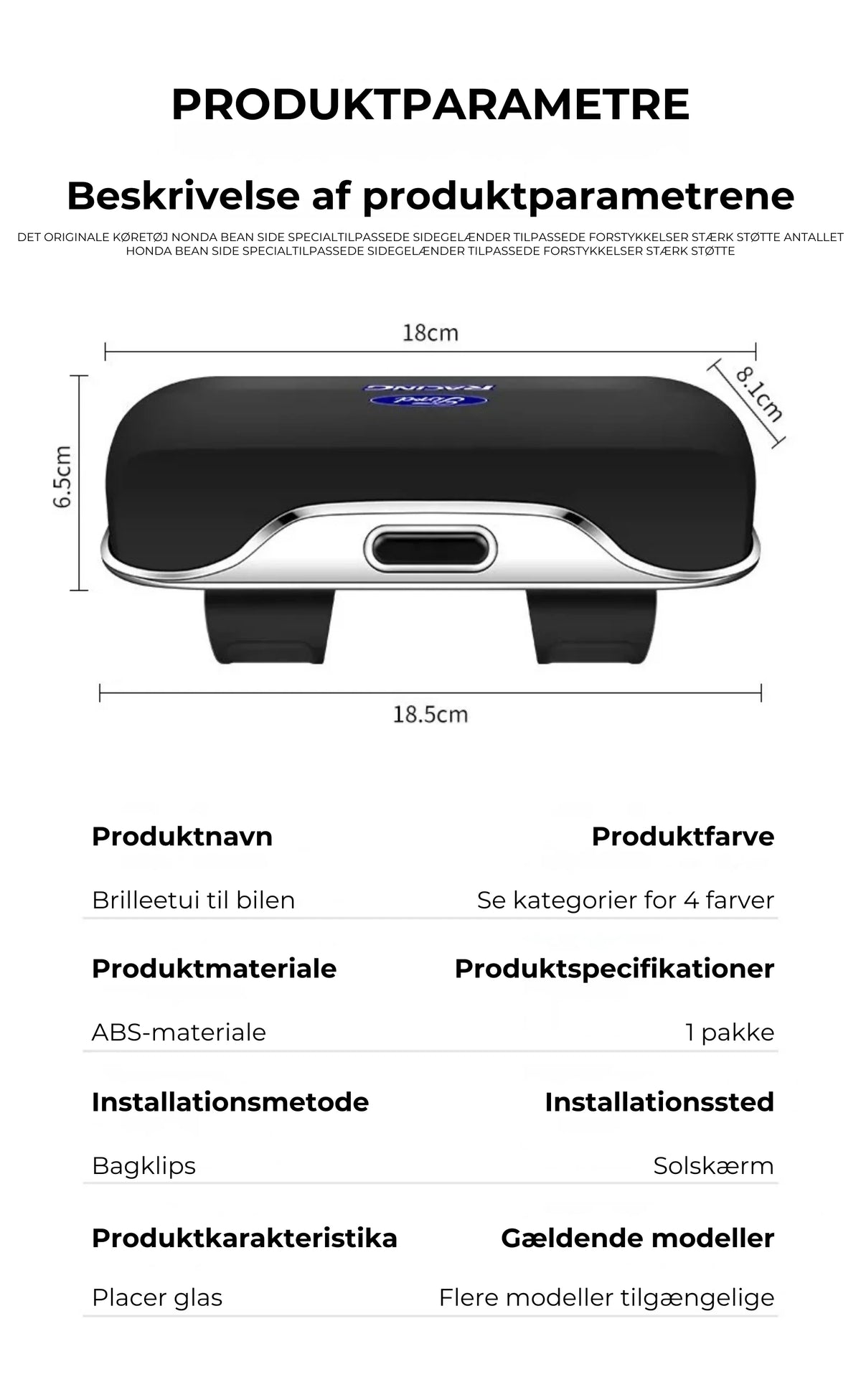 BrilleBox™ – Praktisk og stilfuld brilleholder til bilen