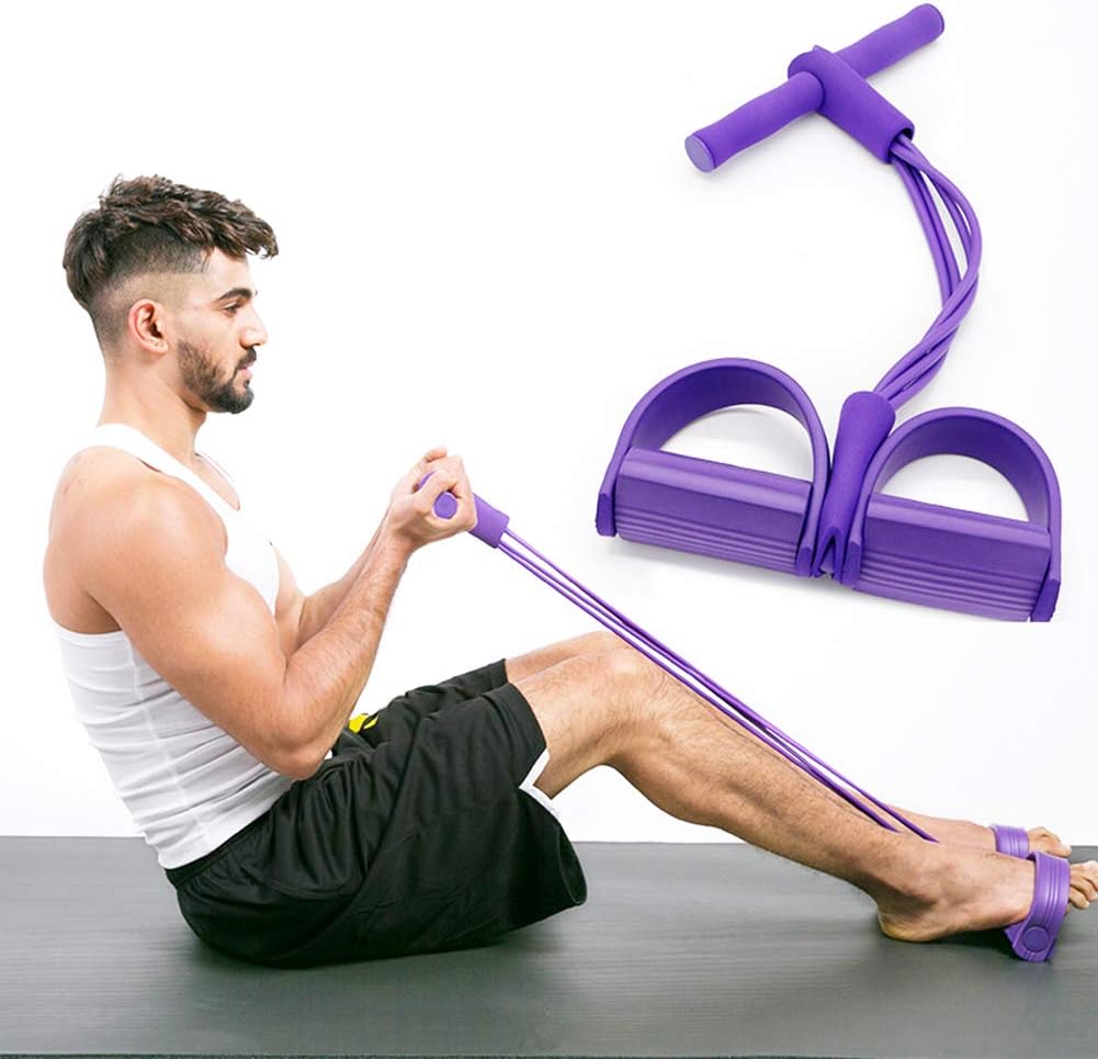 Multifunktionelt Træningsbånd – Modstandsbånd til Helkropstræning med Fodpedal