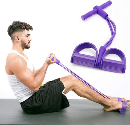 Multifunktionelt Træningsbånd – Modstandsbånd til Helkropstræning med Fodpedal