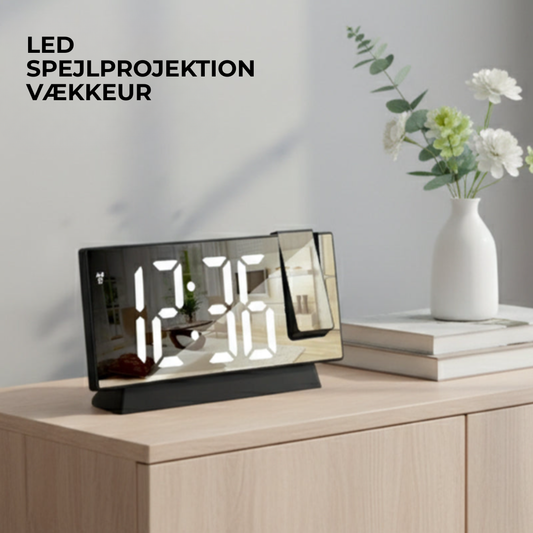 NordVåg™ LED Projektionsvækkeur - Vågn Klarere Hver Dag