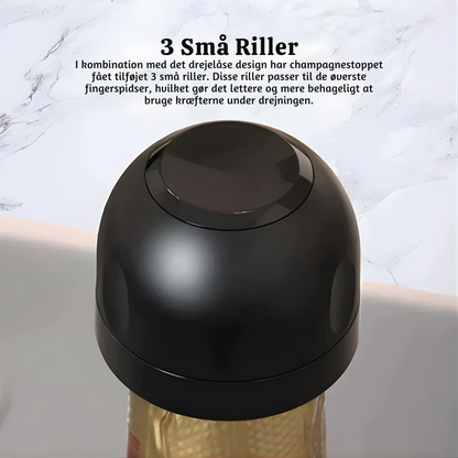 VinoLås™ – Roterende Lufttæt Flaske­forsegler til Vin & Drikkevarer