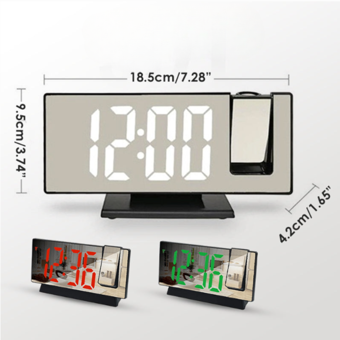 NordVåg™ LED Projektionsvækkeur - Vågn Klarere Hver Dag