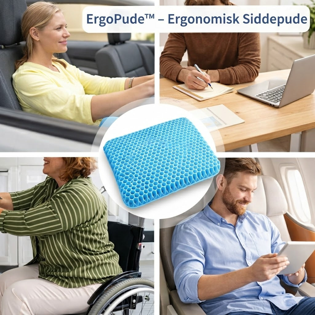 ErgoPude™ – Ergonomisk Siddepude til Komfort Hele Dagen