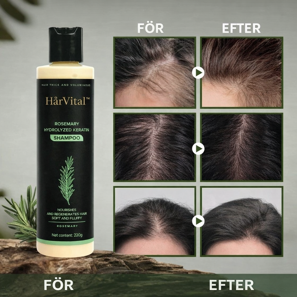 HårVital™ – Rosmarin Shampoo til Hårvækst og Sund Hovedbund