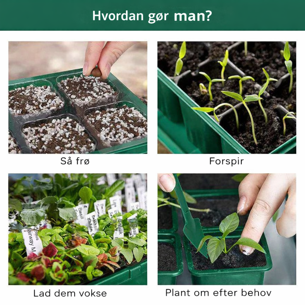 GrønHjem™ - Indendørs Drivhus med LED-lys & Smart Timer