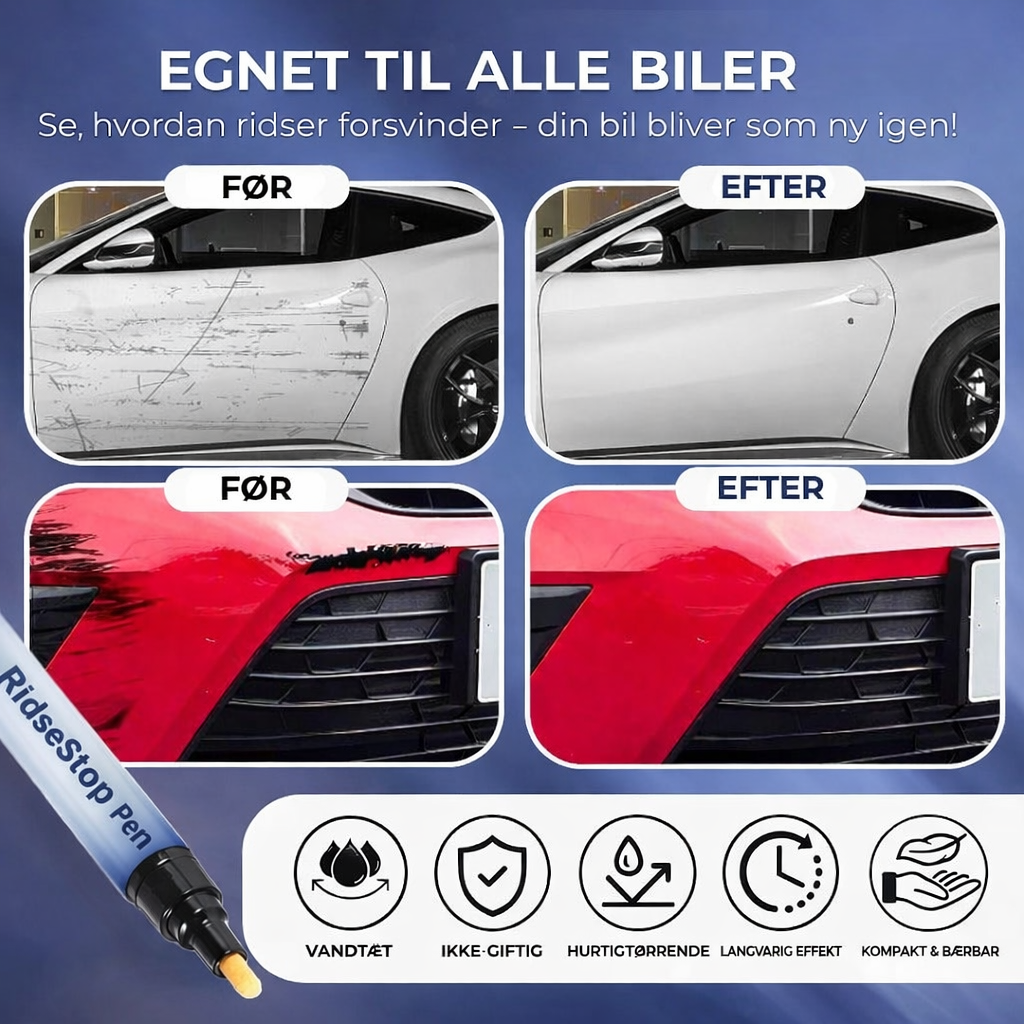 RidseStop™ Pen – Universel Ridsefjerner til Biler