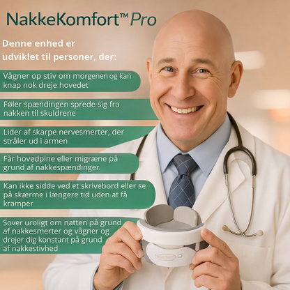 NakkeKomfort™ Pro - Ergonomisk nakkemassasje med varme og EMS-stimulation