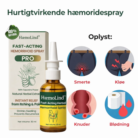HaemoLind ™- Hurtig lindrende urtespray mod hæmorider