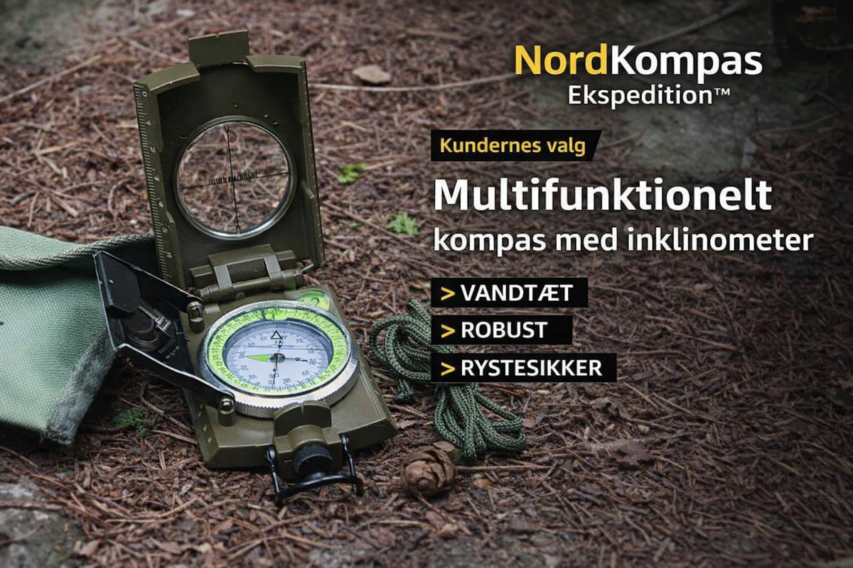 NordKompas™ Ekspedition – Robust kompas til friluftsliv og eventyr