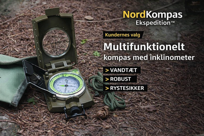 NordKompas™ Ekspedition – Robust kompas til friluftsliv og eventyr