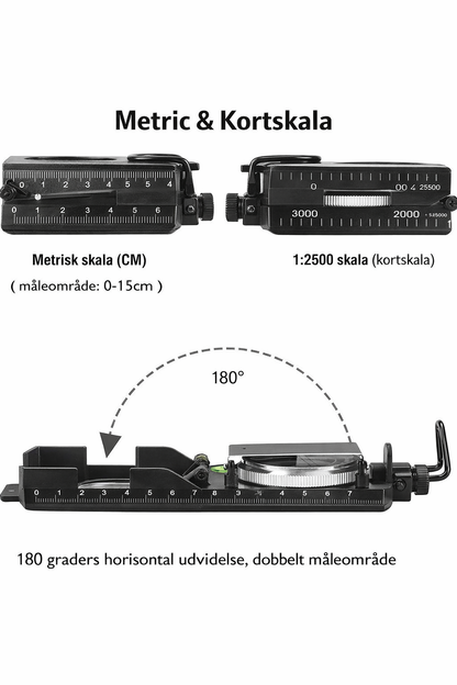 NordKompas™ Ekspedition – Robust kompas til friluftsliv og eventyr