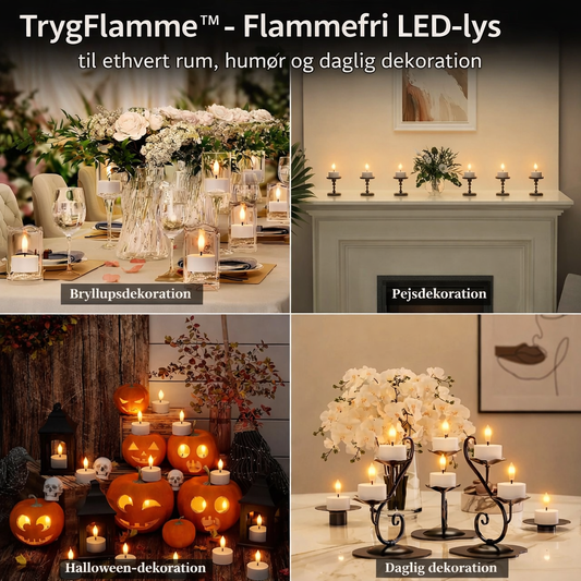 TrygFlamme™ - Flammefri LED-lys med varm hygge