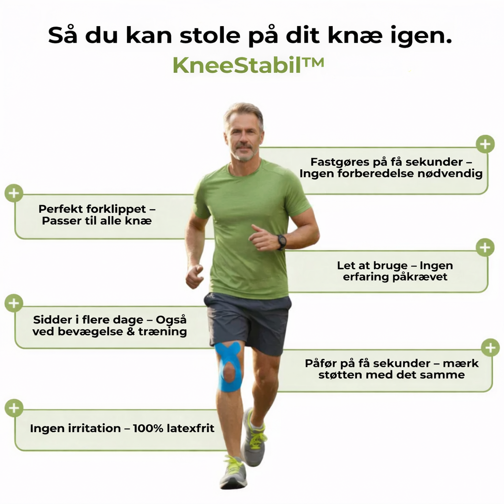 KneeStabil™ – Fleksibel knæstøtte til hverdag og træning