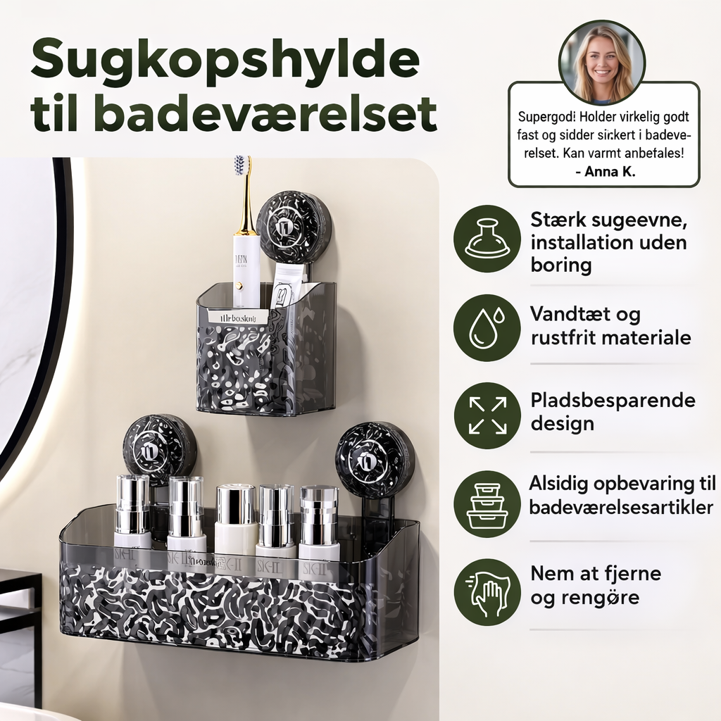 NordHylde™ – Stilren hylde til bad og opbevaring