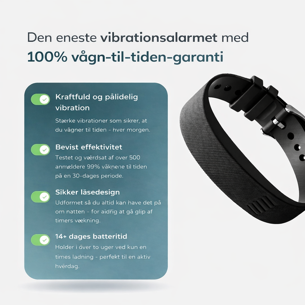 VibeVæk™ – Silent Vibrationsalarm til Rolig Opvågning