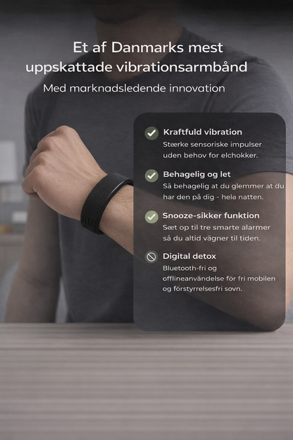VibeVæk™ – Silent Vibrationsalarm til Rolig Opvågning