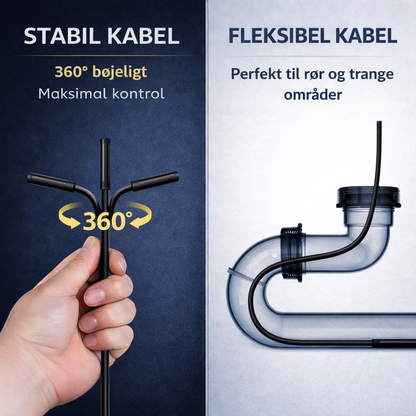 KlarSyn™ – Fleksibelt Inspektionskamera med HD-Billede og LED-Lys