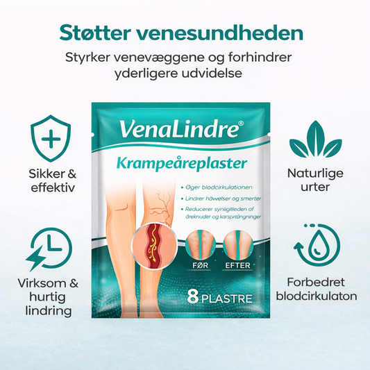 VenaLindre™ – Micronåle-patch til støtte for vener og lindring af tunge ben