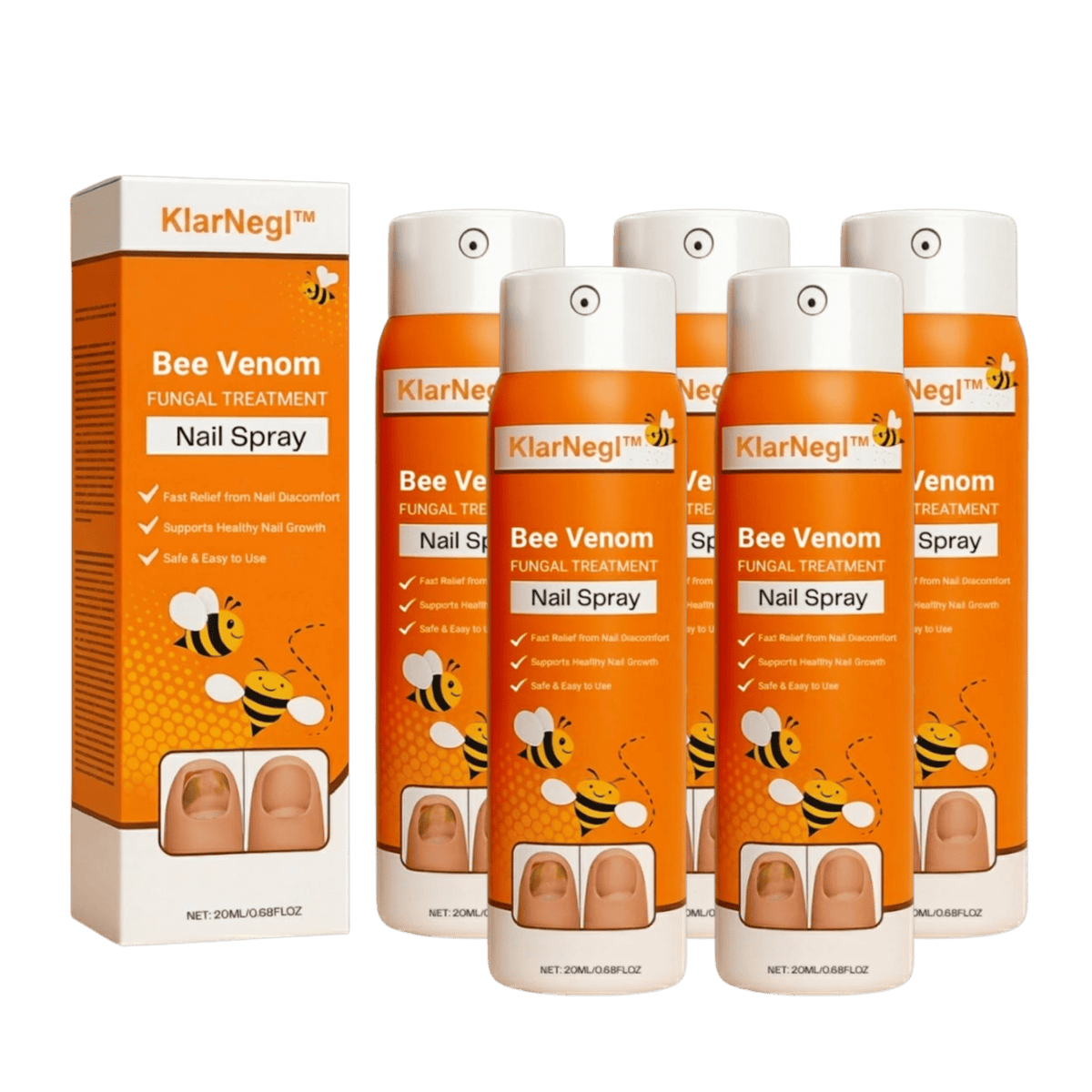 KlarNegl™ Svampebekæmpende spray | Eliminer neglesvamp inden for 2 uger