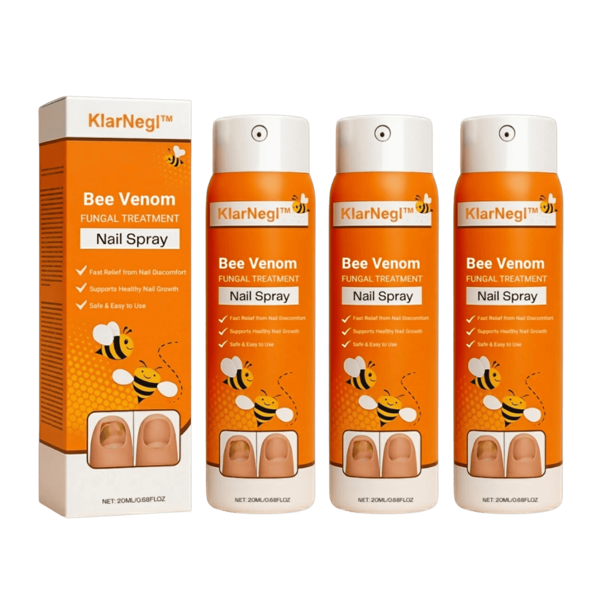 KlarNegl™ Svampebekæmpende spray | Eliminer neglesvamp inden for 2 uger