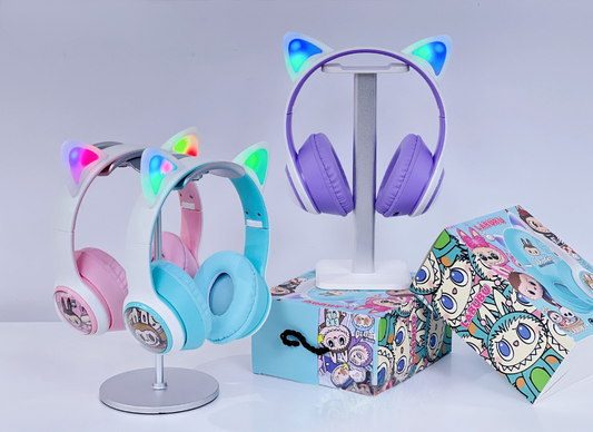 Lyshøre -Trådløse Hovedtelefoner til Børn – Labubu, Stitch eller Spiderman