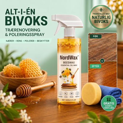 NordWax™ - Alt-i-en Bivoks Spray til Træpleje
