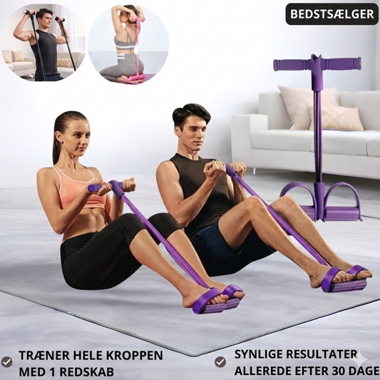 Multifunktionelt Træningsbånd – Modstandsbånd til Helkropstræning med Fodpedal