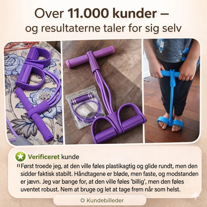 Multifunktionelt Træningsbånd – Modstandsbånd til Helkropstræning med Fodpedal