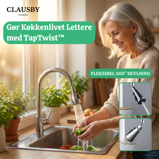 VandFlow™ – Universel 360° Roterende Køkkenhane Forlænger