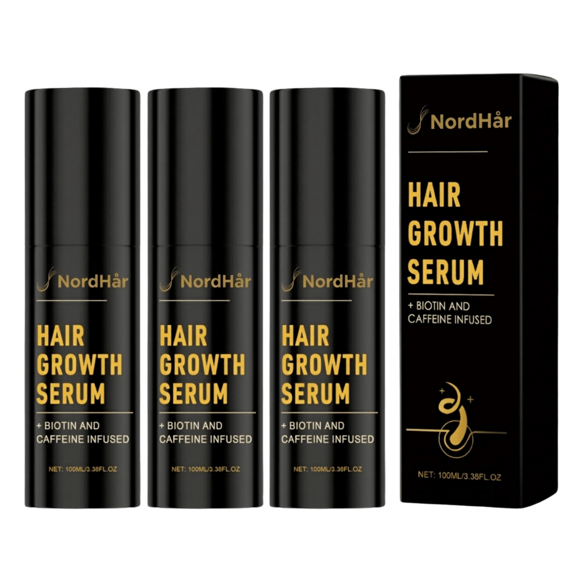 NordHår™ Hårvækstspray | Hjælper med at reducere hårtab og gør dit hår synligt fyldigere på blot 14 dage