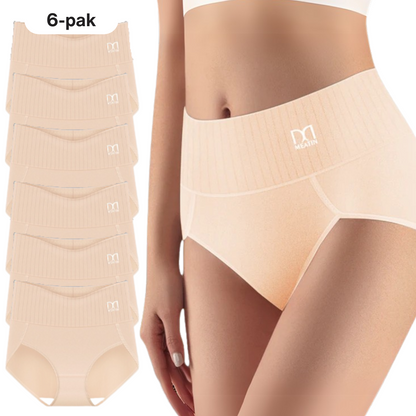 TrygForm™ | 6-pak åndbare og behagelige trusser med høj talje og mavestøtte