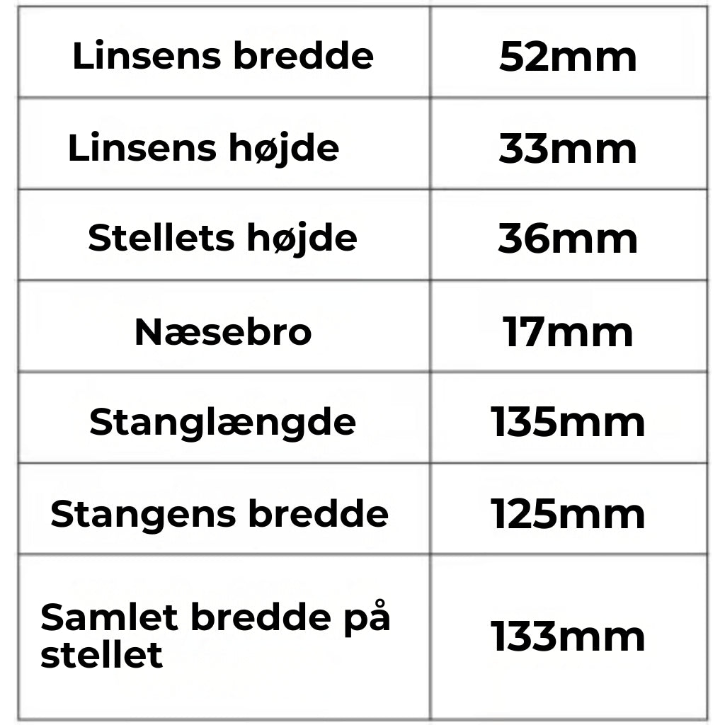StærkSyn™ - Stabile læsebriller med let stel og bifokale linser